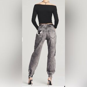 SER.O.YA Maggie Mid Rise Vintage Straight Jeans - Black